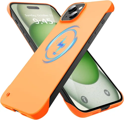Miniatura 20 de GRECAZO Funda magnética delgada para iPhone 15 Plus de 6.7 pulgadas (2023), ultrafina, ligera, duradera, sin marco, mate, rígida, MagSafe con anillo