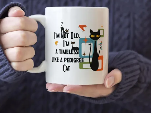Miniatura 5 de Timeless Classic Pedigree Cat - Taza de café divertida Regalo perfecto para los amantes del té, cumpleaños, día de la madre Taza de café retro
