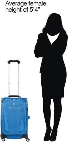Miniatura 81 de Travelpro Maxlite 5 - Juego de 2 piezas de equipaje de mano de tela, expandibles con 4 ruedas giratorias, bolso blando para debajo del asiento, Negro