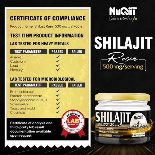 Miniatura 7 de 2 paquetes de suplemento Shilajit de 0.71 oz para suministro de 80 porciones, apoya la inmunidad, la salud cerebral y más - 500 mg Shilajit puro