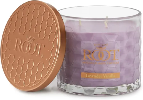 Miniatura 34 de Root Candles Velas perfumadas de cera de abeja Veriglass Premium, hechas a mano, mezcla de cera de abeja en panal, tamaño grande, vainilla francesa