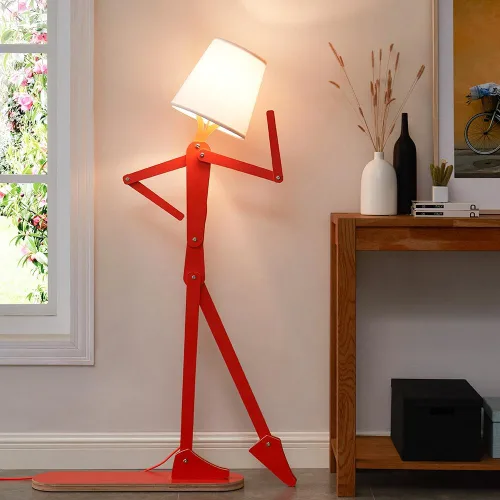 Miniatura 11 de Lámpara de pie mini de madera genial para sala de estar, dormitorio, mesita de noche - Luz decorativa de esquina para oficina, lámpara de lectura