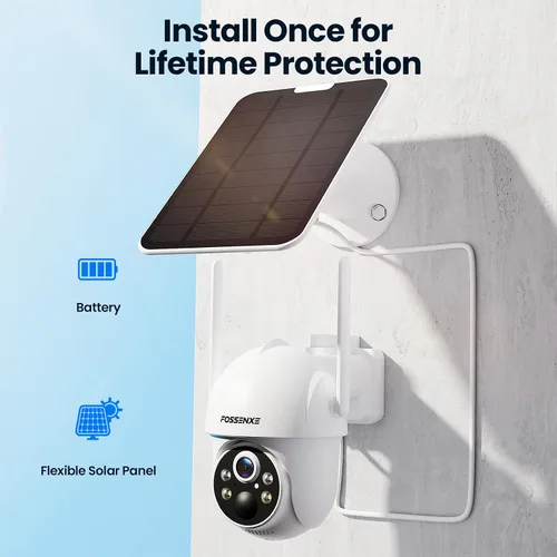 Miniatura 2 de Cámaras 2K para Seguridad del Hogar - Cámaras de Seguridad Solares Inalámbricas para Exteriores con Vista Pan/Inclinación de 360°, Cámara