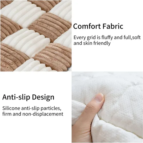 Miniatura 4 de VISTABLUE Fundas protectoras mullidas de algodón para mascotas, protector de sofá para perros, funda protectora elegante de algodón, tapete