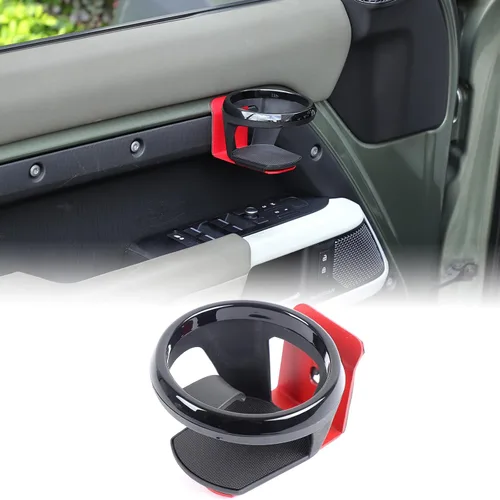 Miniatura 8 de Portavasos para automóvil compatible con Land Rover Defender 90 110 130 2020-2025 Expansor para bebidas Portavasos de expansión de puerta de agua