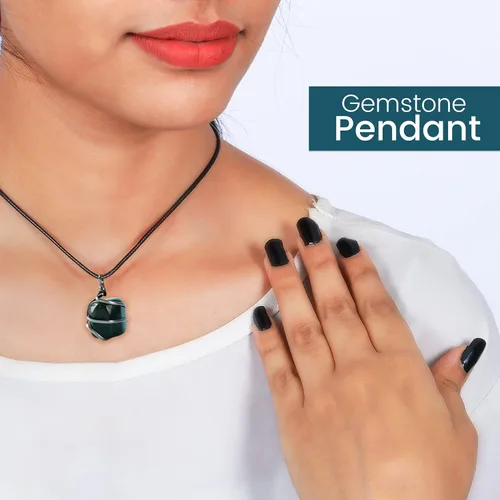Miniatura 60 de PYOR Collar con colgante curativo de Reiki de cristal, gemas de buena suerte, prosperidad, riqueza, piedras preciosas naturales, collares de buena