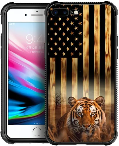 Miniatura 88 de DAIZAG Compatible con iPhone 13 Pro Max, Funda de TPU Protectora Anti-Arañazos Todo En Uno, Fundas para Hombre Mujer - Motivo de Madera Americana