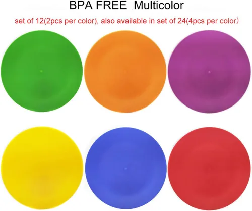 Miniatura 3 de KX-WARE Juego de 12 platos de plástico irrompibles y reutilizables de 9.875 pulgadas, multicolor, aptos para lavavajillas, sin BPA