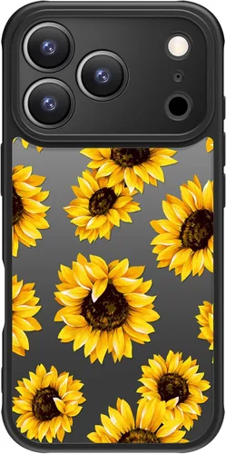Miniatura 27 de FUNMIKO Funda para iPhone 16 Plus, carga inalámbrica y protección de grado militar, diseño floral moderno para mujeres y niñas, funda antideslizante