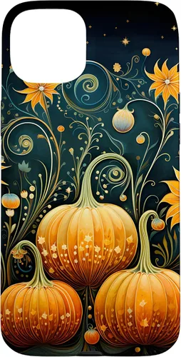 Miniatura 9 de Funda floral para iPhone 16 Pumpkins Vintage Otoño Otoño