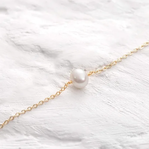 Miniatura 7 de MEVECCO - Brazalete para mujer, chapado en oro de 14 quilates, cadena delicada, joyería simple, bonita, hecha a mano y minimalista para ella