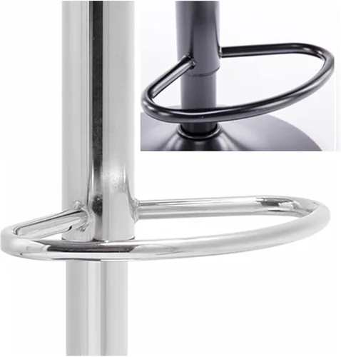 Miniatura 3 de Taburetes de bar altos, elegante taburete de bar de altura ajustable de tela con respaldo medio de madera y base cromada, taburete de bar