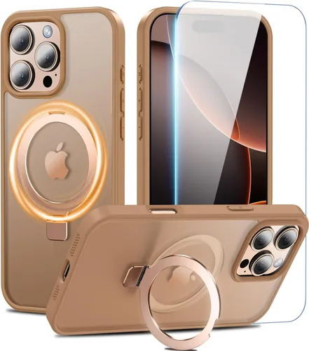 Miniatura 11 de Fin2feel Funda Magnética para iPhone 12/iPhone 12 Pro con Protector de Pantalla, Compatible con MagSafe, Funda de Teléfono con Soporte Stash