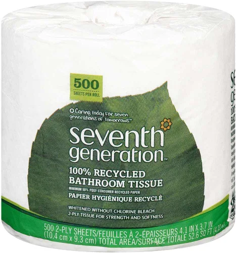 Miniatura 17 de Seventh Generation - Papel higiénico (2 capas, 100 % papel reciclado, 500 hojas, 60 unidades), color blanco