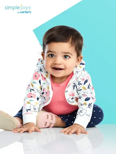 Miniatura 2 de Simple Joys por Carter's juego de chaqueta pequeña, 4piezas, para bebés mujeres