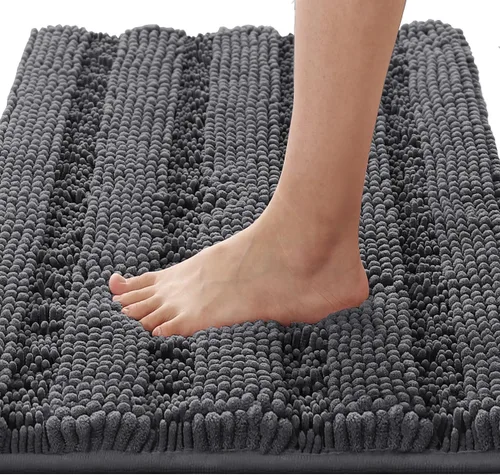 Miniatura 90 de H.VERSAILTEX - Alfombras de baño, juego de 2 piezas, alfombra de contorno para baño, juego de alfombras para inodoro, alfombra antideslizante