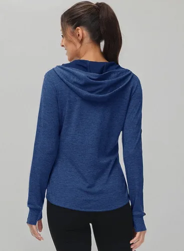 Miniatura 73 de TBMPOY Chaquetas con capucha y protección solar UPF 50+ para mujer, ligeras, de manga larga, para senderismo, exteriores, con cremallera completa