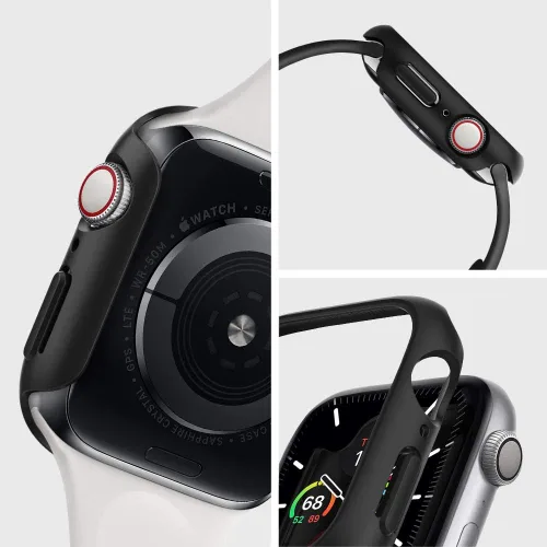 Miniatura 3 de Spigen Thin Fit - Funda diseñada para Apple Watch de 44 mm para Series SE3/SE2/6/SE/5/4 - Negro