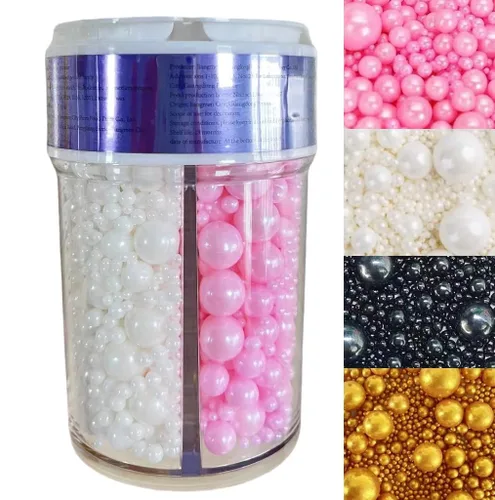 Miniatura 17 de Sentovac Green Pearls - Mezcla de chispas Gránulos comestibles para pasteles, 1 botella de 4.23 onzas / 4.23 oz para bodas, fiestas, hornear