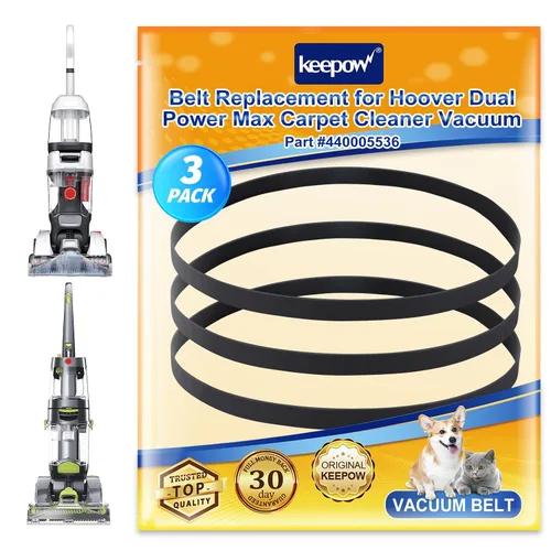 Miniatura 7 de KEEPOW Correa de vacío para limpiador de alfombras Hoover Dual Power Max FH51000, FH51001, FH51002, FH51010, FH51000RM, FH51000NC, FH51001, FH54000