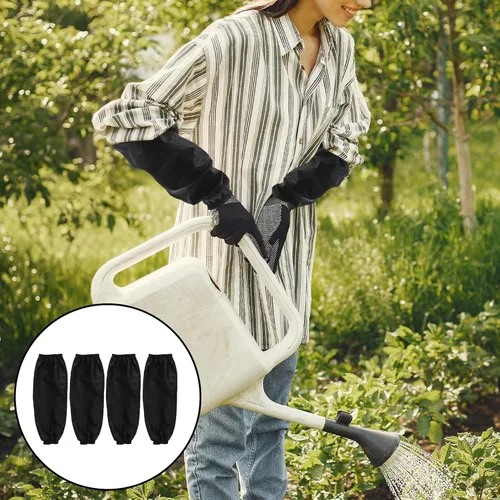 Miniatura 8 de SEWACC 2 Pairs Waterproof Pu Arm Sleeves with Elastic, Forearm Protective Sleeves Oilproof for Cleaning, Dishwashing, Gardening and Industrial Use