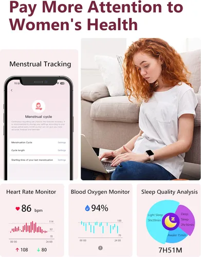 Miniatura 3 de Reloj inteligente, reloj inteligente de 1.732 pulgadas para responder a llamadas, Alexa 1.83 pulgadas, reloj de fitness impermeable IP68