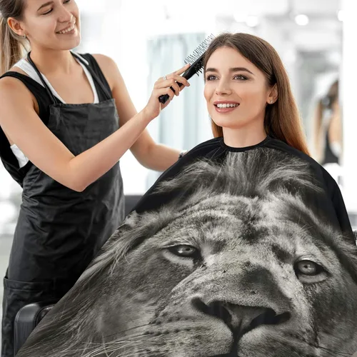 Miniatura 4 de visesunny Delantal profesional del cabo del peluquero del pelo del poliéster del pelo del salón del cabo delantal antiestático de la barba