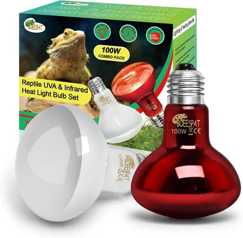 Miniatura 6 de Paquete de 2 bombillas incandescentes de luz solar simulada de 75 W para dragones barbudos, geckos, iguanas, lagartos, anfibios y mascotas pequeñas
