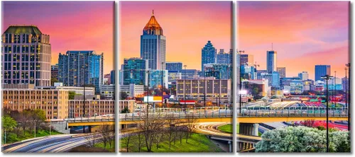 Miniatura 37 de San Antonio Sundown - Impresión en lienzo, paisaje de ciudad de pared grande, paisaje urbano extra grande de Texas, impresión de pared de horizonte