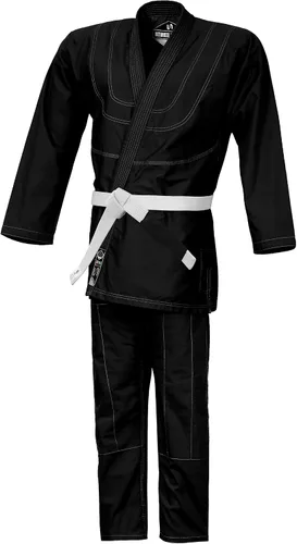 Miniatura 3 de Edición de verano Uniforme de kimono BJJ ultraligero Peso ligero 100% algodón (cinturón blanco incluido)