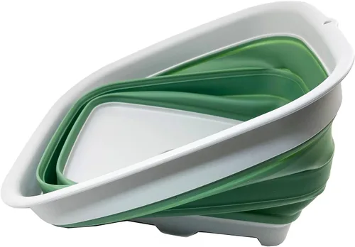 Miniatura 3 de SAMMART Sartén plegable de 15 litros con tapón de drenaje, lavabo de lavado plegable, tina portátil para lavar platos, bandeja de almacenamiento