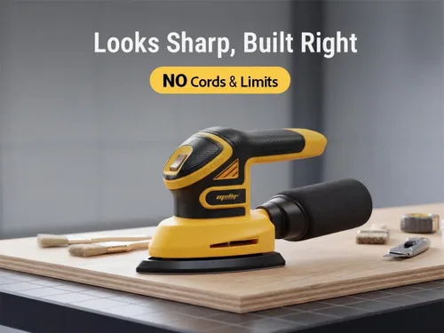 Miniatura 9 de Lijadora de detalles inalámbrica sin escobillas compatible con batería Dewalt de 20 V MAX (solo herramienta), lijadora de esquina ligera con caja