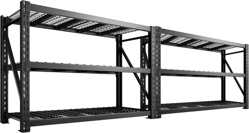 Miniatura 14 de Bepatio Estantería de garaje resistente de 11000 libras, estantes de almacenamiento ajustables de 4 niveles, estantería de metal, estante industrial
