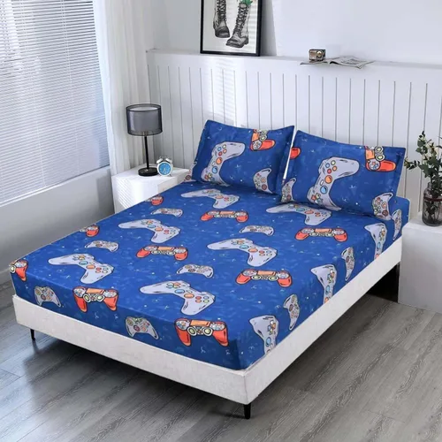 Miniatura 15 de SDIII Juego de sábanas ajustadas azules de 3 piezas tamaño individual, ropa de cama en una bolsa, ropa de cama Galaxy tamaño individual ajustada