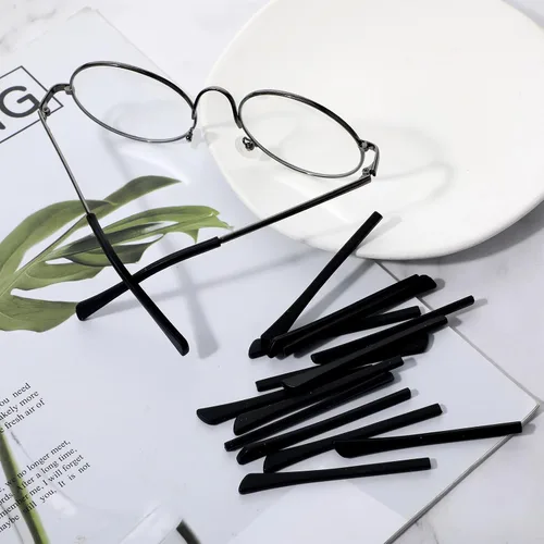 Miniatura 7 de Ptwola 8 pares de patillas de repuesto para gafas, almohadillas de silicona antideslizantes, puntas finales, retenedor de manga para calcetines