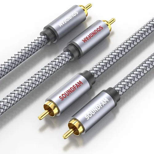 Miniatura 10 de Adaptador divisor en Y RCA 1 hembra a 2 macho RCA/Phono divisor cable estéreo Adaptador Y chapado en oro para subwoofer, TV, reproductor de CD, cine