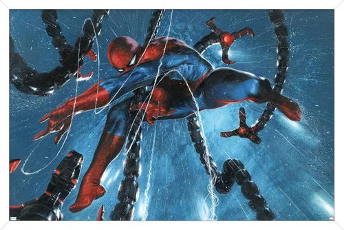 Miniatura 14 de Trends International Marvel Comics-Spider-Man, Doctor Octopus-Rain Cover Póster de pared, 14.725 x 22.375 pulgadas, versión enmarcada de madera