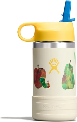 Miniatura 15 de Hydro Flask Botella de agua para niños para la escuela, acero inoxidable y aislada con tapa de pajita, 18 onzas en dalia Dahlia