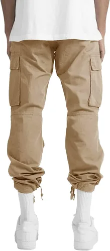 Miniatura 3 de Pantalones cargo para hombre, pantalones casuales de senderismo, ajuste holgado, para deportes al aire libre, con múltiples bolsillos, pantalones