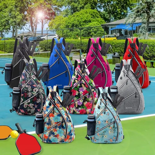 Miniatura 6 de ZOEA Bolsa de pickleball, bolsa deportiva de pickleball para mujeres y hombres, mochila de pickleball ajustable con gancho para cerca, soporte