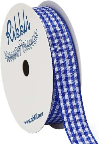 Miniatura 12 de Ribbli Cinta de Guinga Negra y Blanca, 100% Poliéster con Borde Tejido, 0,64 cm x 9,14 metros, Cinta a Cuadros, Cinta de Cuadros de Búfalo (Negra 1)
