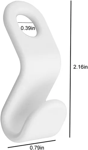 Miniatura 3 de 50 ganchos para colgar ropa, ganchos en cascada, clips extensores de plástico multifuncionales resistentes para ahorrar espacio, color blanco 50