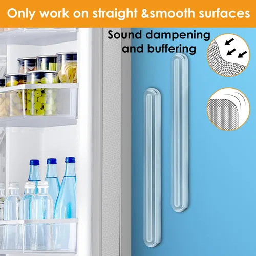 Miniatura 2 de 4 piezas de topes largos para muebles - Protectores de pared, tope de puerta de refrigerador, 5.5x0.7x0.2 pulgadas