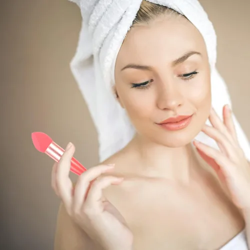 Miniatura 5 de Beaupretty Juego de 3 bolígrafos de maquillaje de belleza, esponjas de maquillaje portátiles en seco y húmedo, herramientas cosméticas de mano