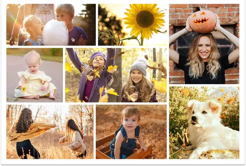 CCWACPP - Impresiones de lienzo de collage con tus fotos para familia, boda, bebé, mascota, perro, imagen en lienzo personalizada, foto Plantillas-13