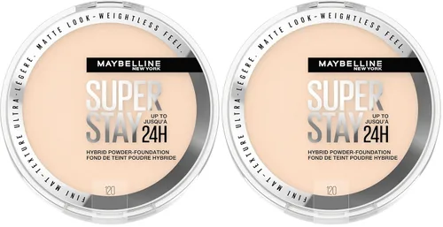 Miniatura 11 de Maybelline Super Stay Hasta 24HR Base en Polvo Híbrida, Maquillaje de Cobertura Media a Completa, Acabado Mate, 220, 1 Unidad SUPERSTAY POLVO 220