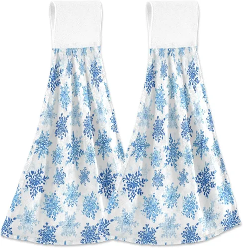 Miniatura 30 de Juego de 2 toallas de cocina colgantes con hojas de arce otoñal, toalla de secado rápido, toallas de té para mesa de baño, gimnasio, decoración