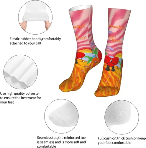 Miniatura 8 de HREFZCI Singer Socks Gift Socks For Men Women Heart Decorations