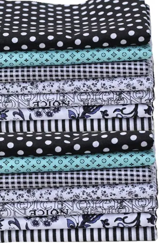 Miniatura 11 de MSCFTFB 14 piezas surtidas de 7 diseños cuadrados de tela, paquetes de tela precortados de retazos cuadrados para coser manualidades, apliques