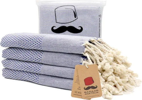 Miniatura 13 de Bazaar Anatolia Juego de 2 toallas de mano turcas para baño, 39 x 19 pulgadas, algodón, toallas de mano decorativas para cocina, té, yoga, cara